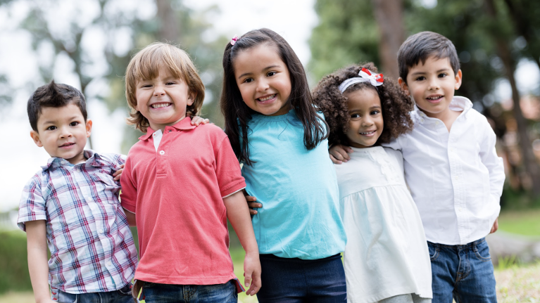 Group of smiling children