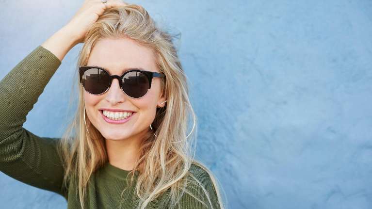 woman smiling